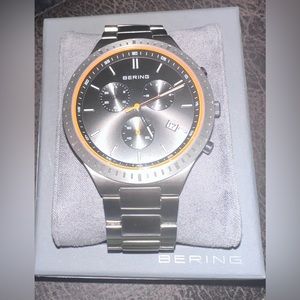 Never used- Bering Titan Chrono Men’s titanium watch.